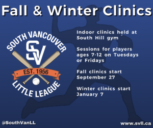 Fall and Winter baseball clinics