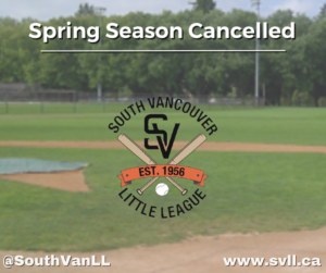 2020 Spring Season Cancelled