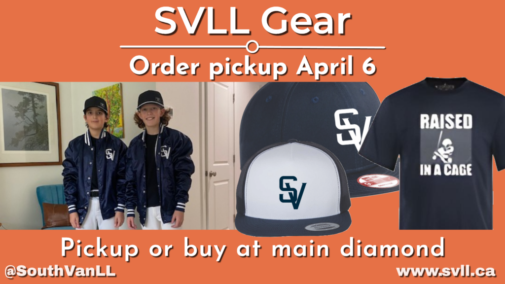 SVLL Online Store 2024 pickup April 6